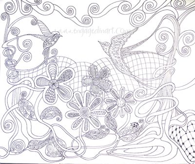 A Zentangle-inspired Artwork for Beginners